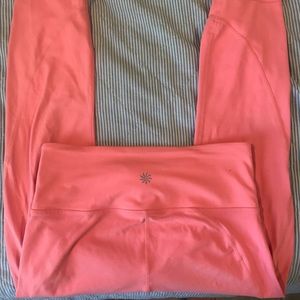Athleta Coral Pink 7/8 Salutation Tight